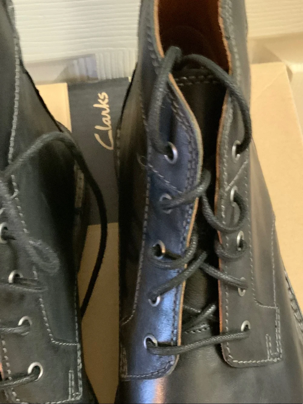 Clarks Black Leather Ankle Boot CLARKDALE BUD.
